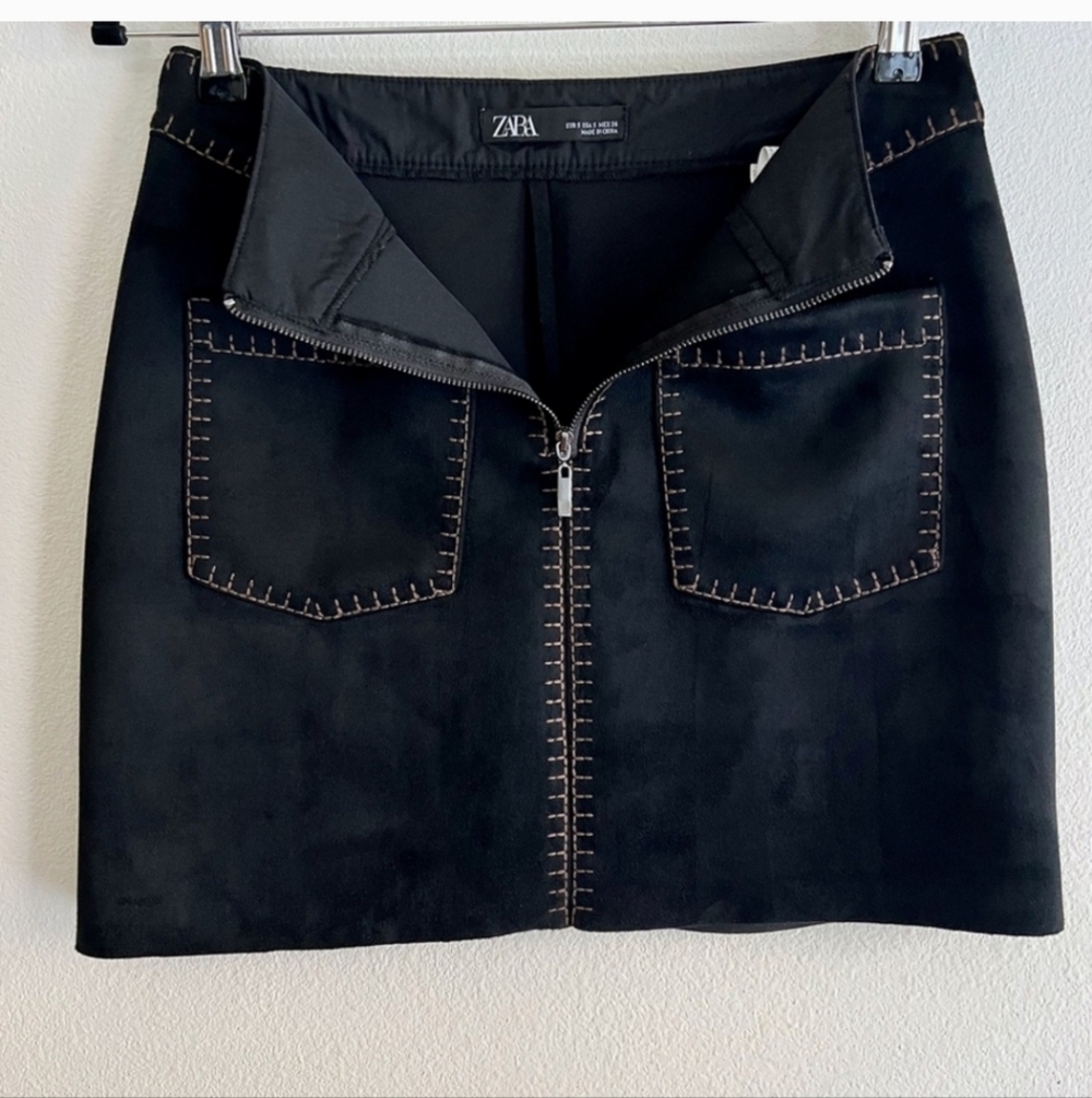 Zara Black Pencil Mini Skirt for Casual Wear - Picture 8 of 11